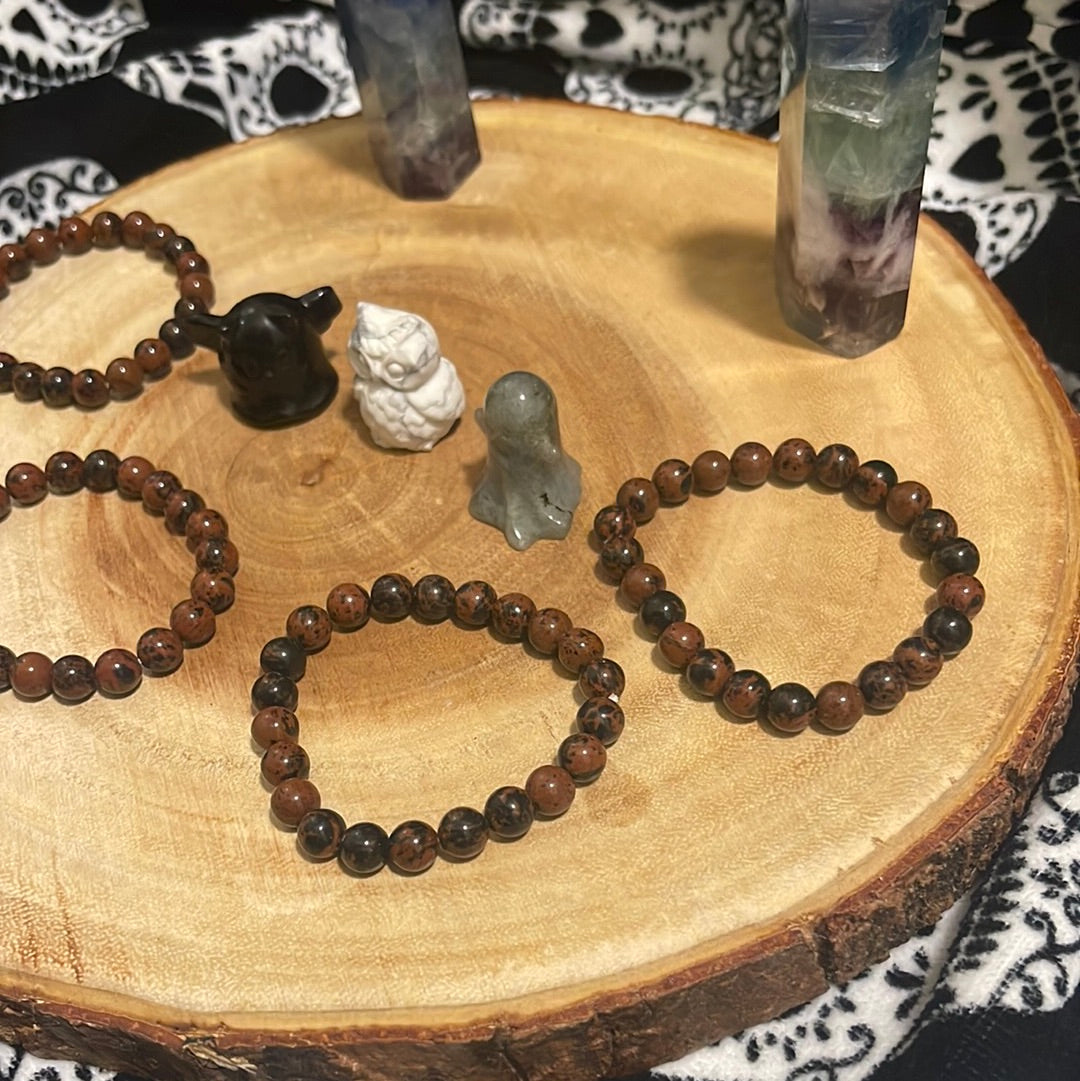 Mahagoni obsidian red bracelet