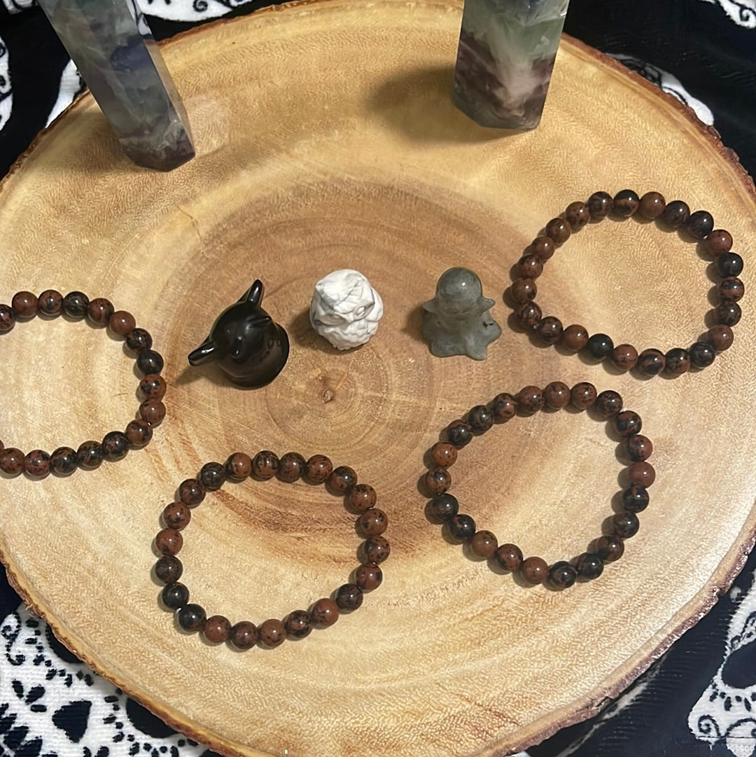 Mahagoni obsidian red bracelet