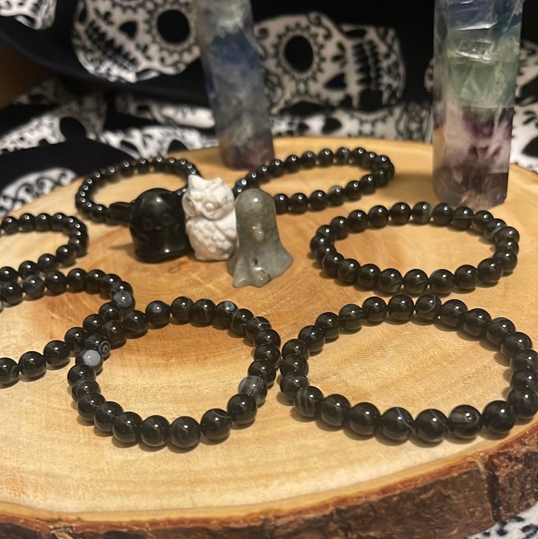 Black lace Agate Bracelet
