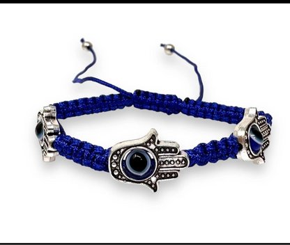 Blue evil eye bracelet