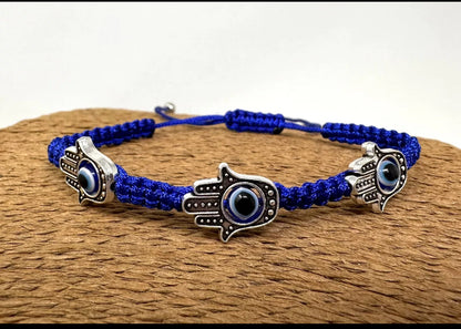 Blue evil eye bracelet