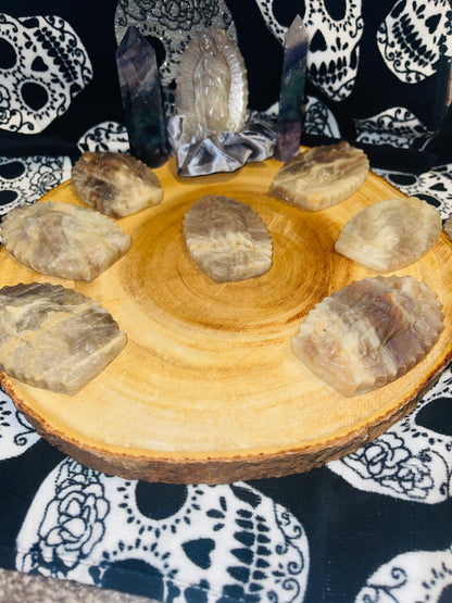 Virgin mary carving obsidian