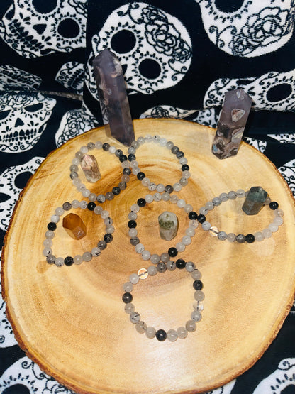 Quartz W/ Tourmaline (8mm)