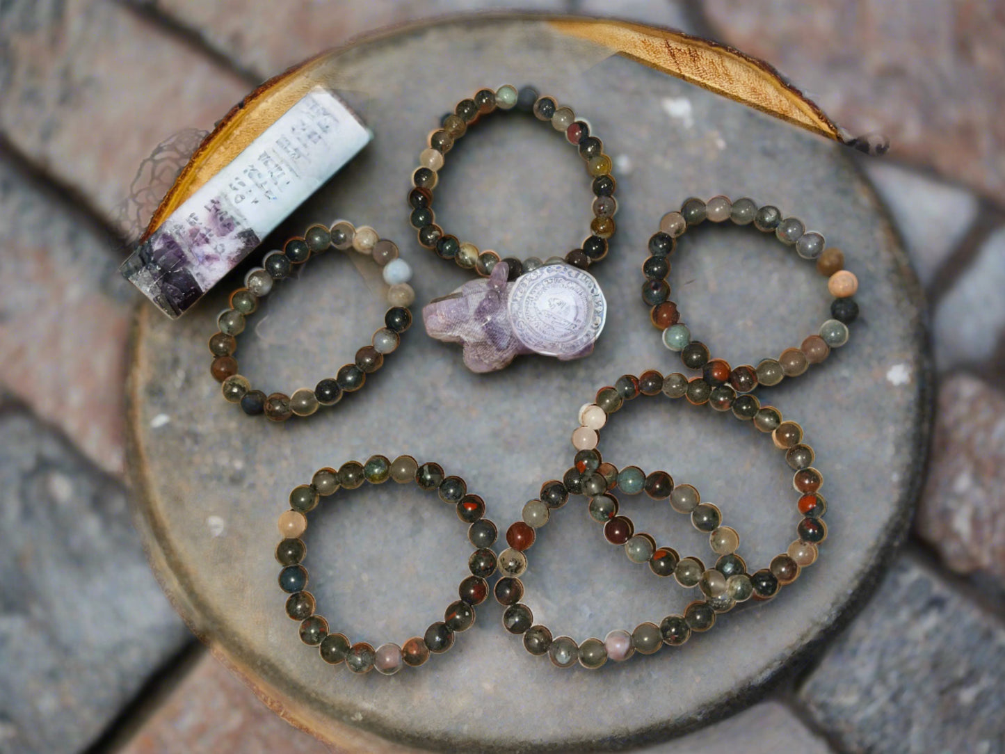 African Blood stone (10mm &. 8 mm)