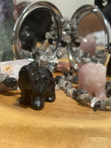 Obsidian elephants