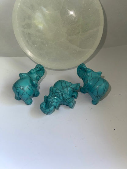 blue turquoise elephants