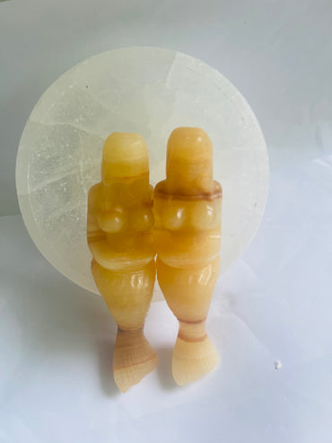 Geode carved mermaid