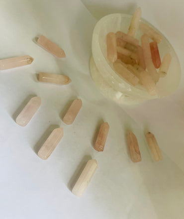 Rose pointy quartz small mini towers