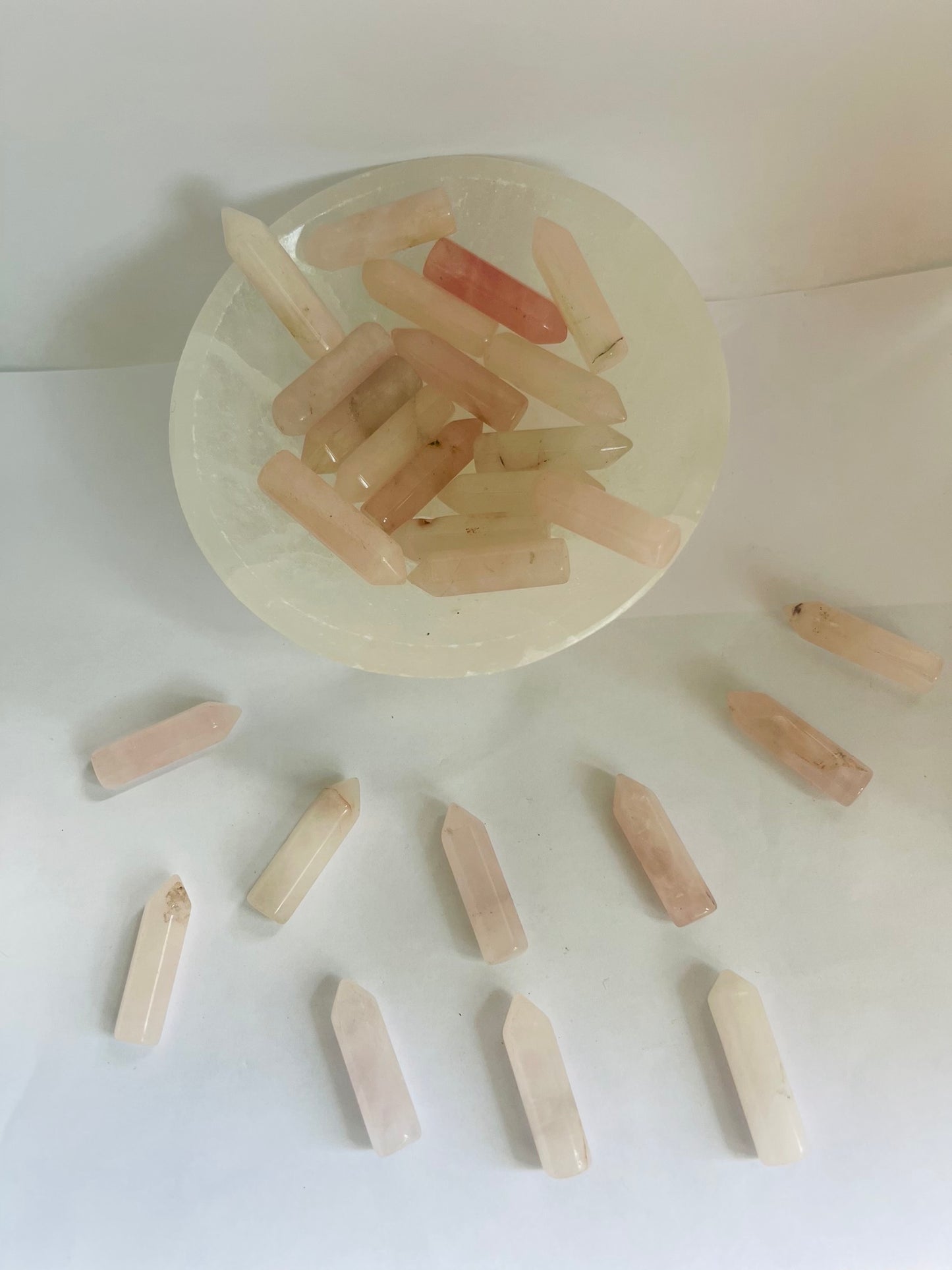 Rose pointy quartz small mini towers