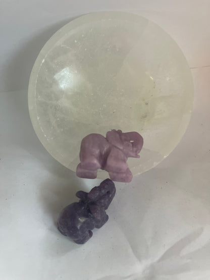 Purple amethyst elephant