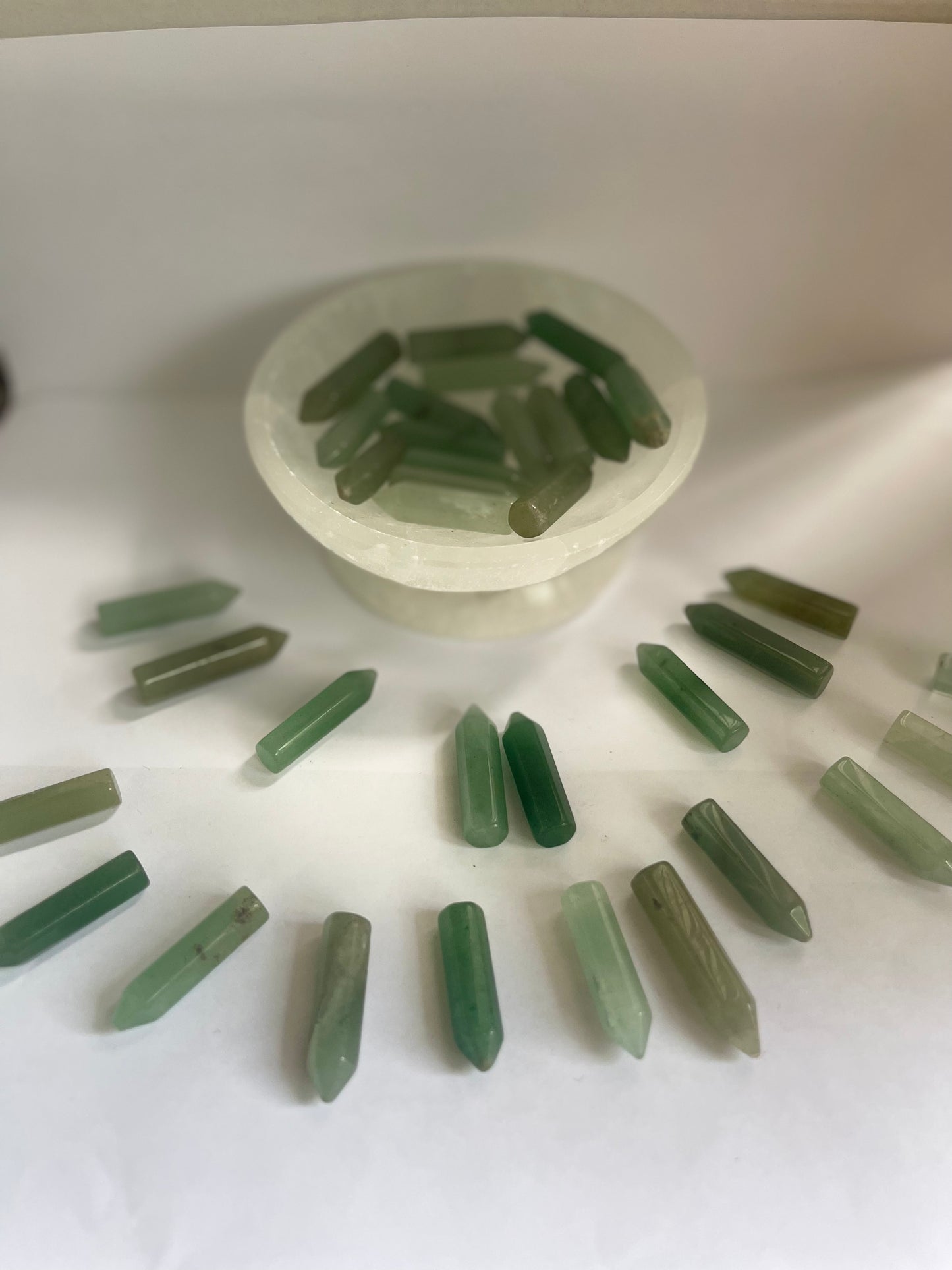 Venturine green pointy small towers