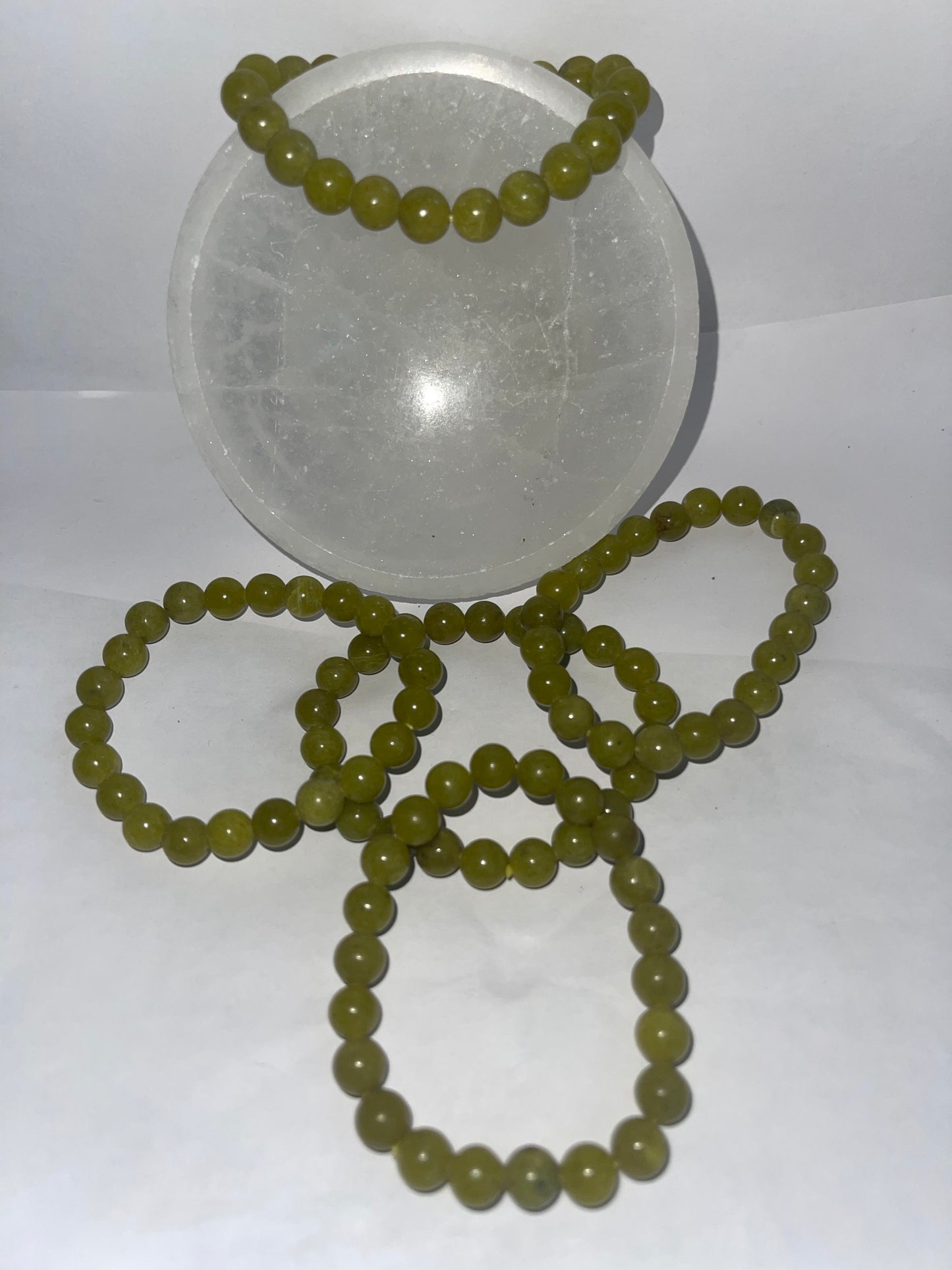 green olive jade  bracelet