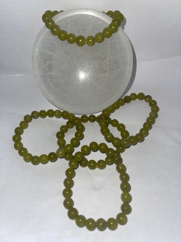 green olive jade  bracelet