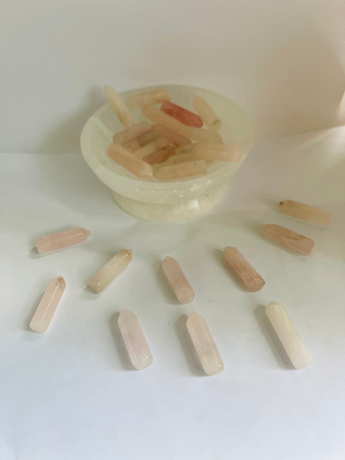 Rose pointy quartz small mini towers