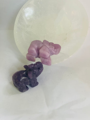 Purple amethyst elephant
