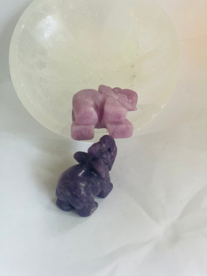 Purple amethyst elephant
