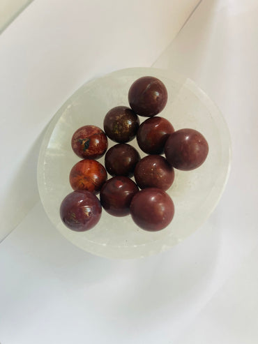 Red jasper spheres