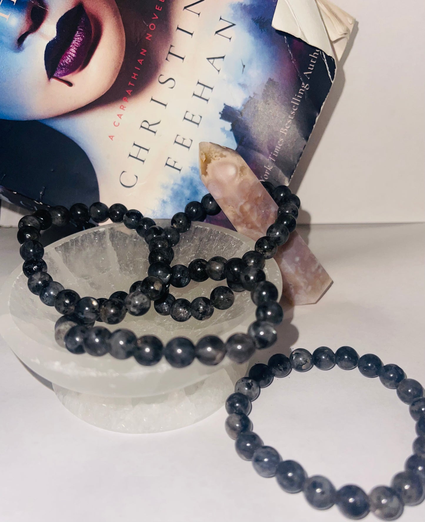 Larvikite labradite bracelet