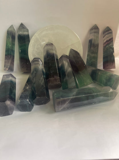 Green Flourite towers