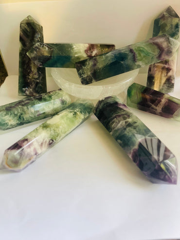 Rainbow Flourite towers