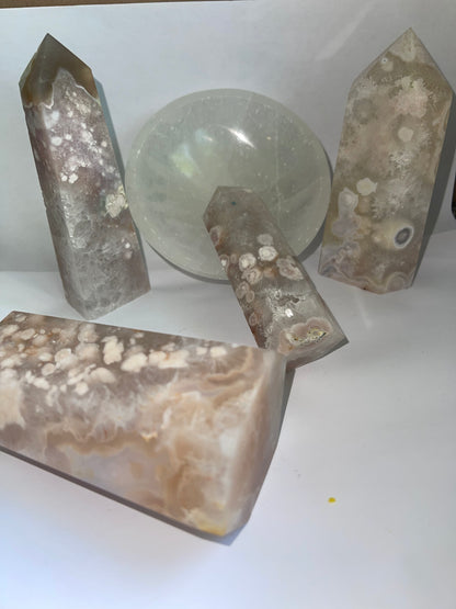 Pink agate tower big